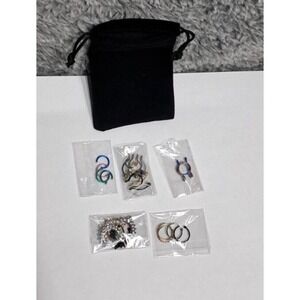 20PCS Fake Septum Nose Hoop Clip On Lip Ear Nose Rings Non-Piercing Body Jewelry